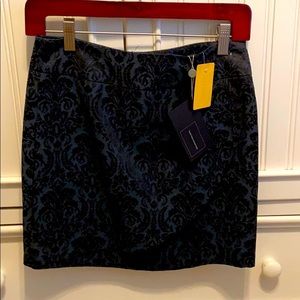 Blue jacquard skirt